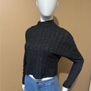 Ripe Charcoal Mock neck Knit Sweater